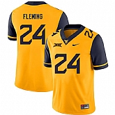 West Virginia Mountaineers 24 Maurice Fleming Gold College Football Jerseys Dzhi,baseball caps,new era cap wholesale,wholesale hats